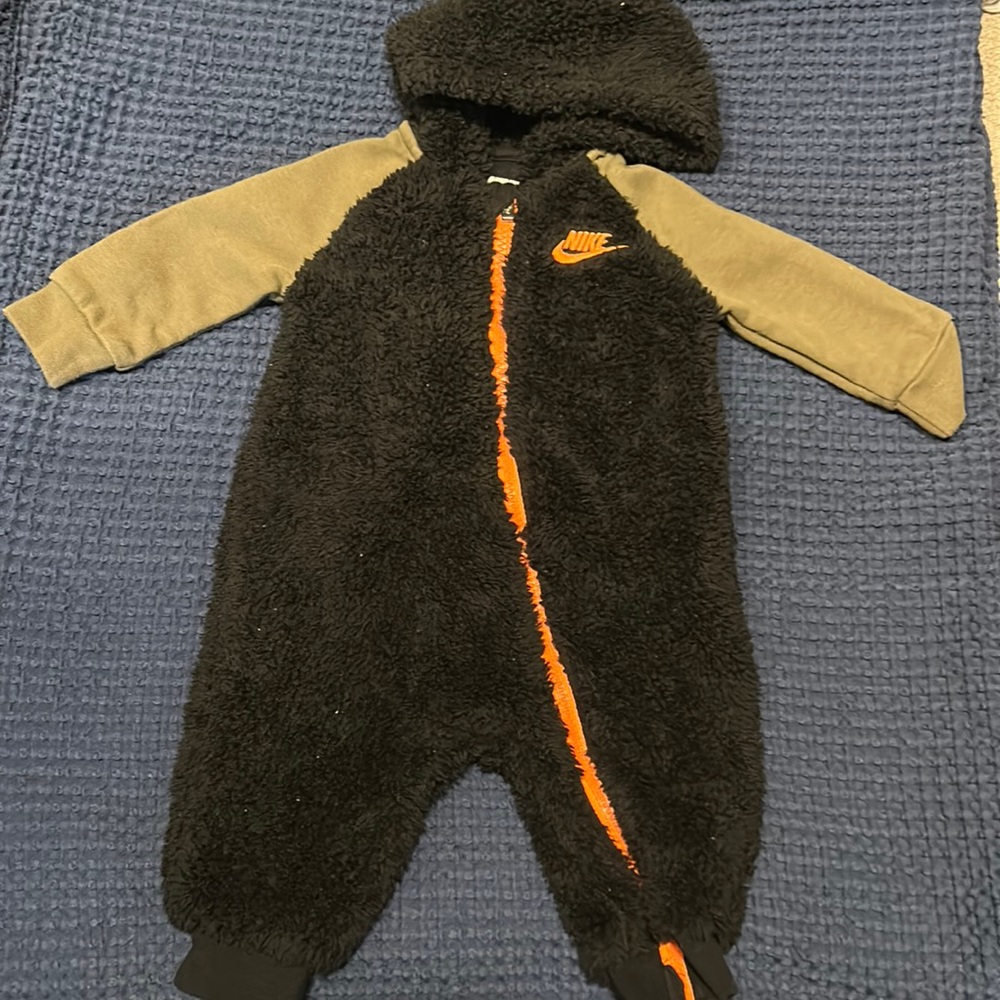 Baby Nike Fur Zip up bodysuit